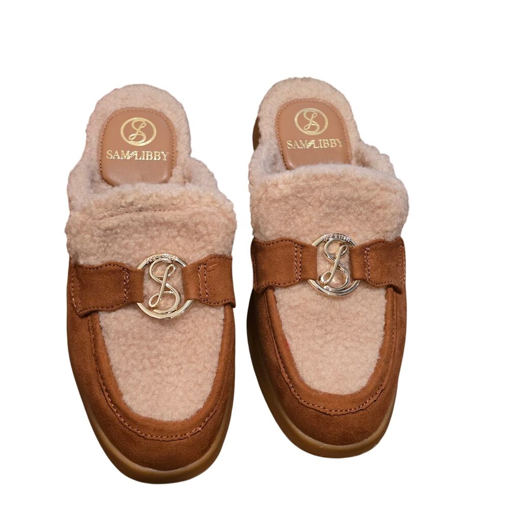 Sam & Libby Shelby Cozy Mule in Chestnut Tan EUC Size 7 - Picture 7 of 12